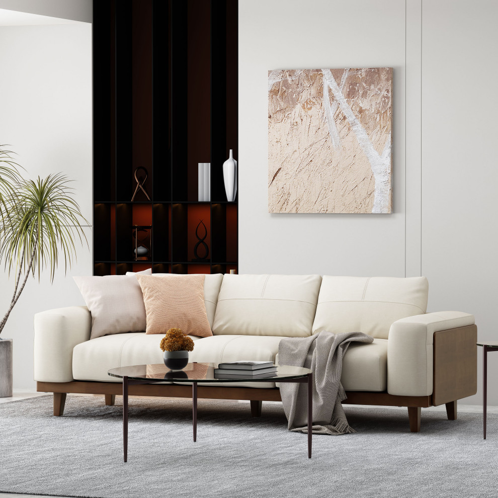 Connor Contemporary Oversized 3 Seater Sofa   Midcentury   Sofas   by GDFStudio  Houzz