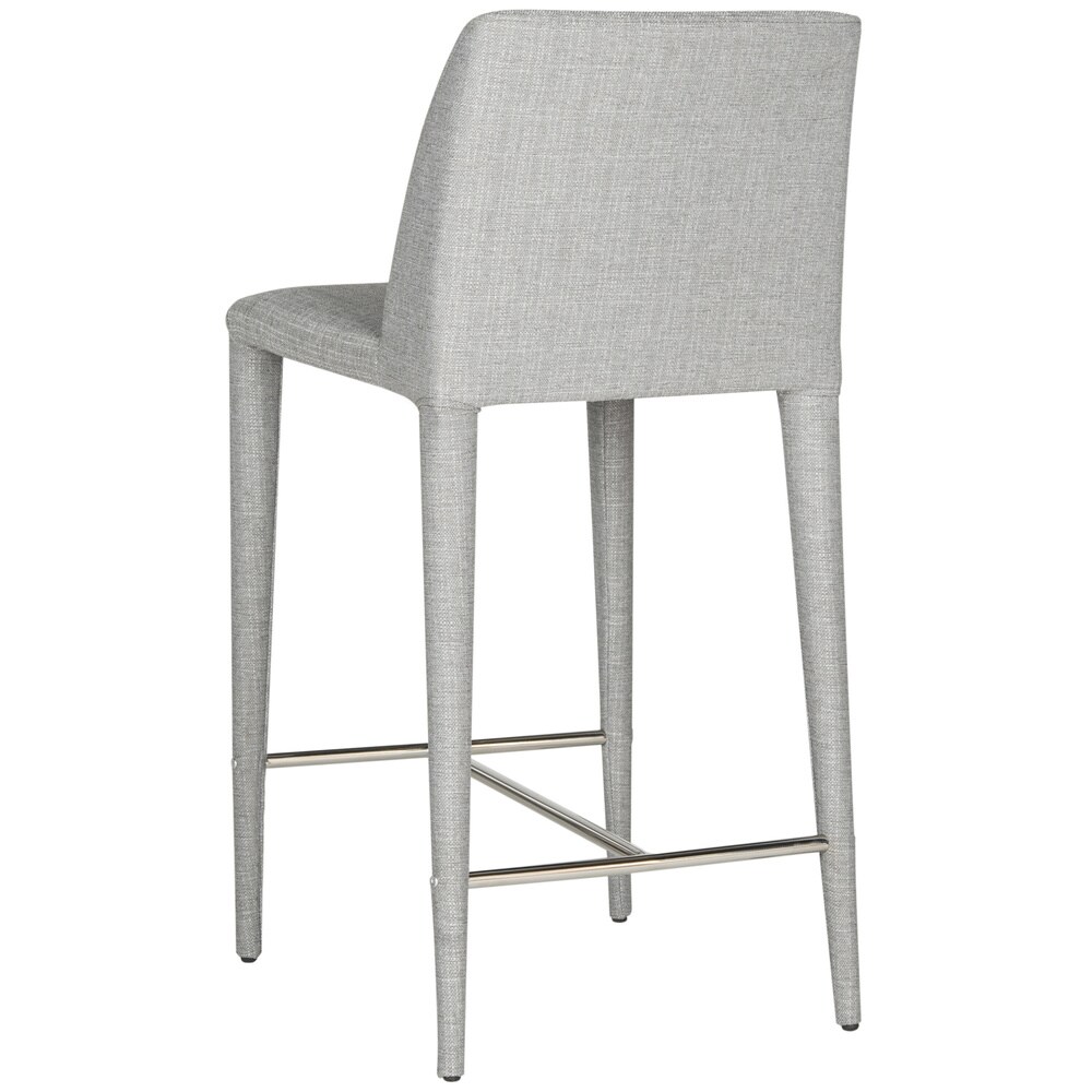 SAFAVIEH Mid Century 26 inch Garretson Grey Linen Counter Stool (Set of 2)   22.6\