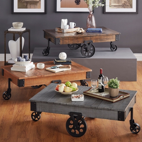 Myra Industrial and Rustic 47-inch Coffee Table by iNSPIRE Q Classic