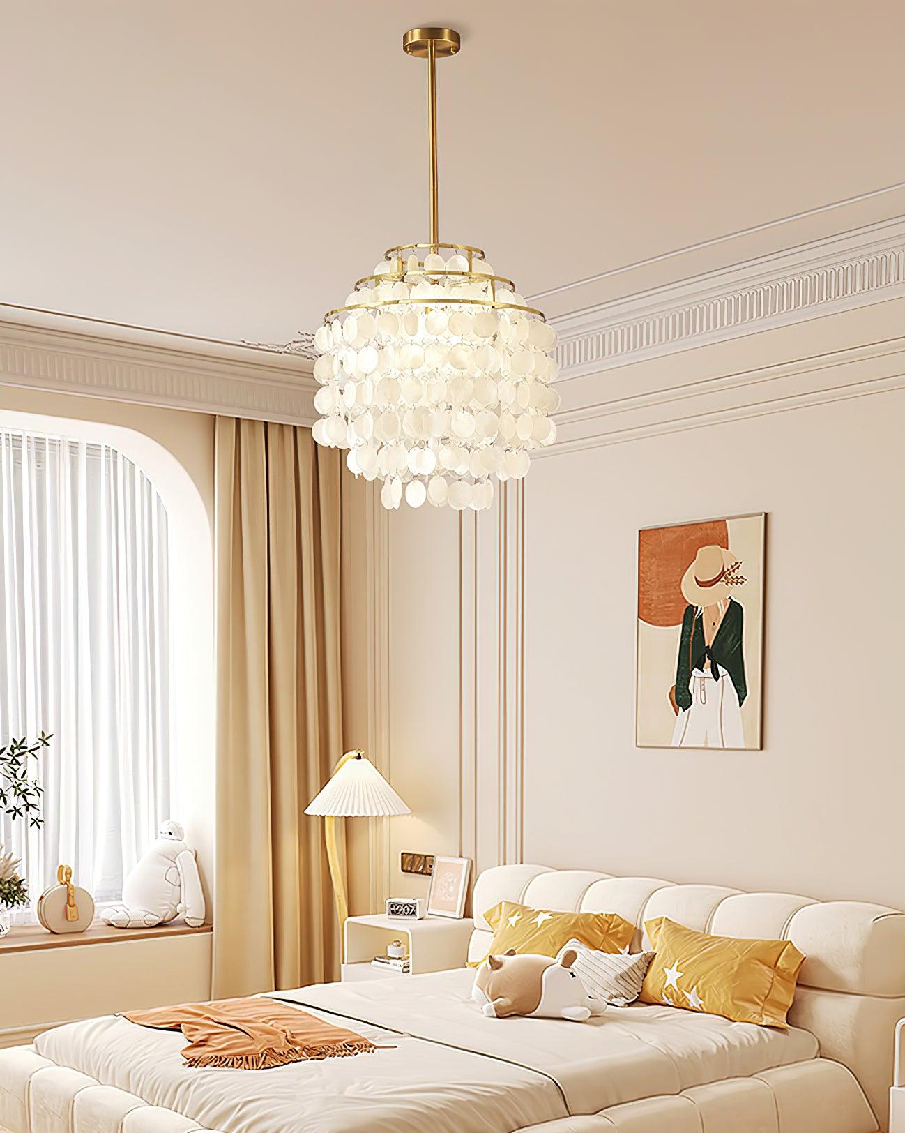 Round Shell Chandelier B