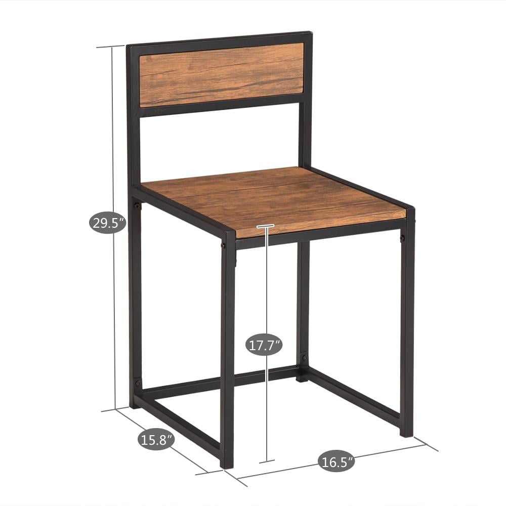 Ktaxon  Industrial 3-Piece Dining Table and 2 Chair Set for Small Space in The Dining Room or Kitchen