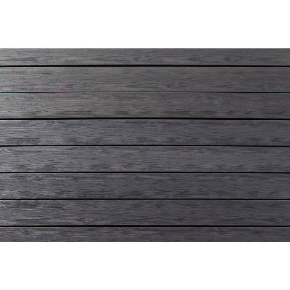 FORTRESS Infinity IS 1 in. x 6 in. x 8 ft. Cape Town Grey Composite Square Deck Boards (2-Pack) 243060804