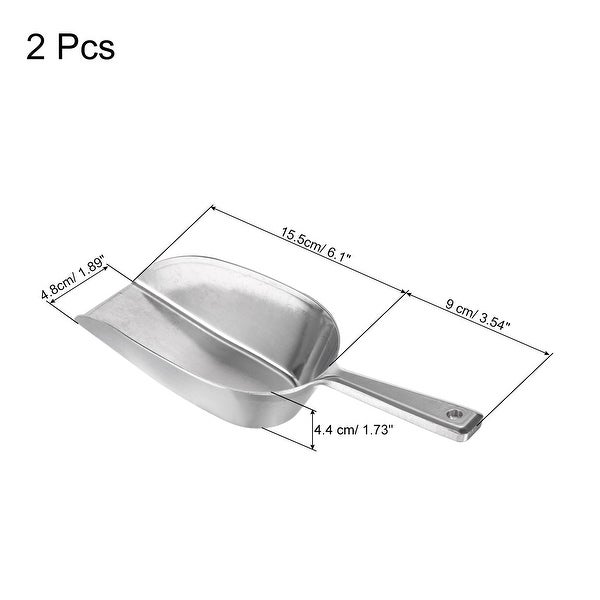 2Pcs Ice Scoops Aluminum 9.65