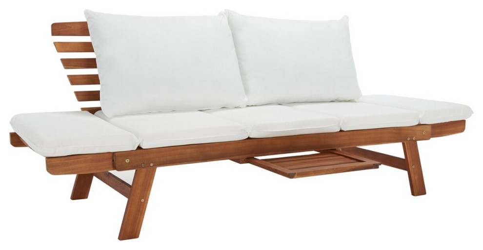 Safavieh Emely Outdoor Daybed   Transitional   Outdoor Chaise Lounges   by Safavieh  Houzz