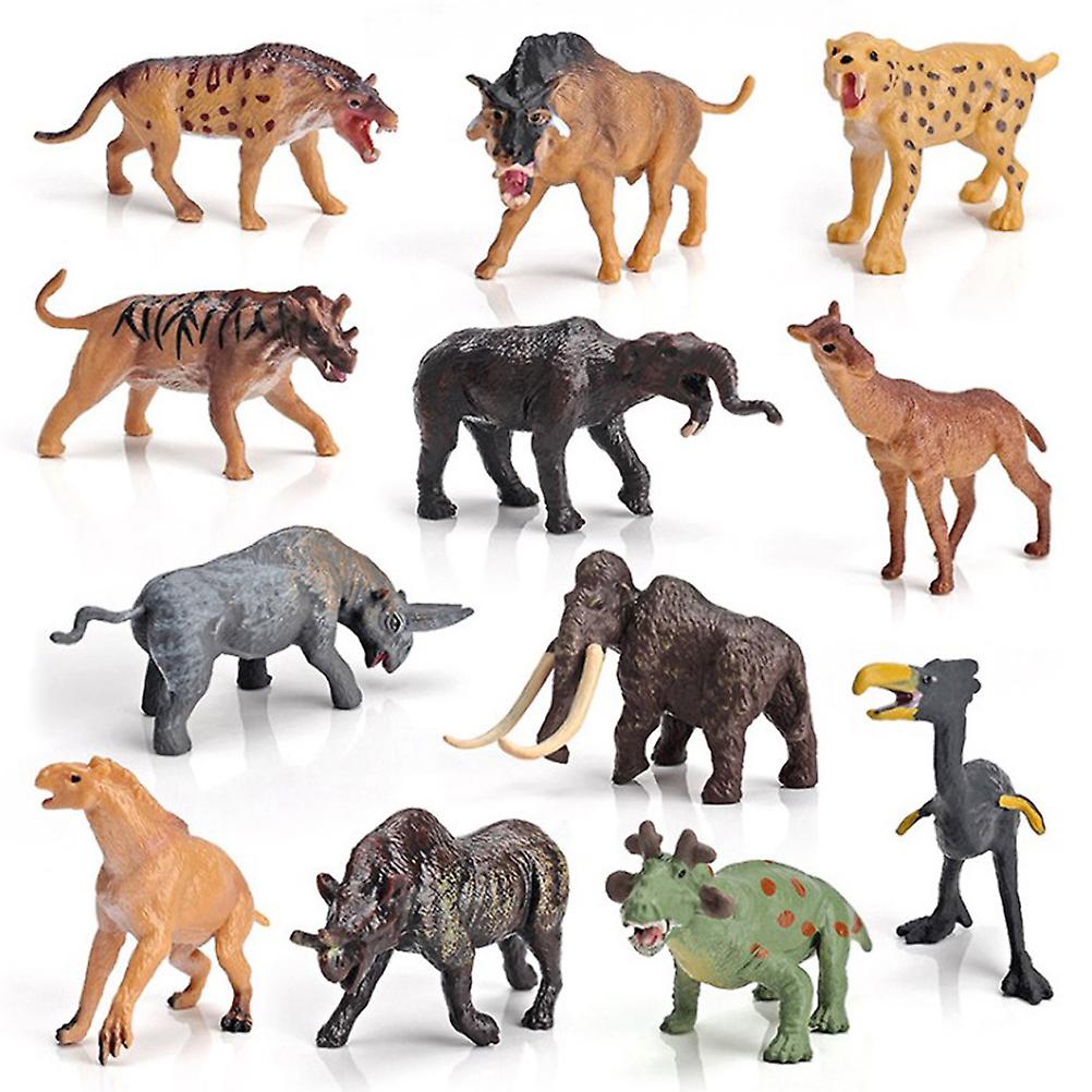 12Pcs Animal Figure Model Jungle Animal Toy Set Artificial Wild Animal Learning Forest Animals Toys Playset for Kids Child