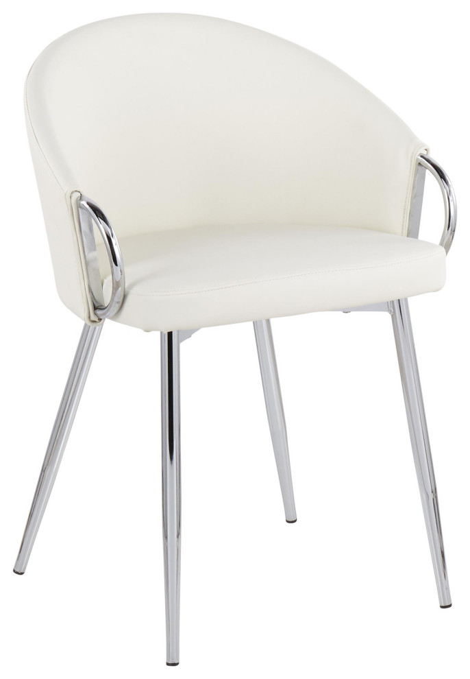 Claire Chair  Silver Metal   Midcentury   Dining Chairs   by LumiSource  Houzz