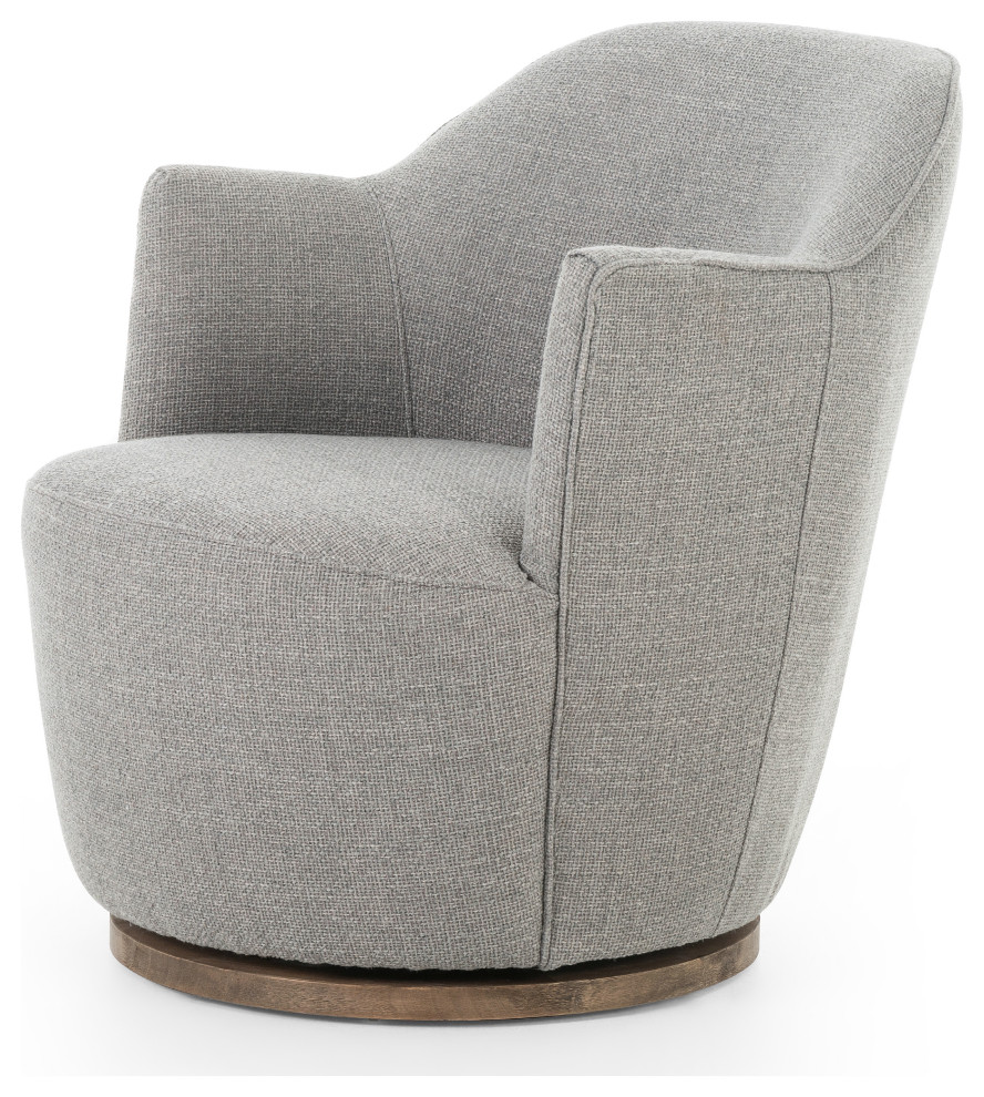 Adonis Swivel Chair Thames Slate   Transitional   Armchairs And Accent Chairs   by Rustic Home Furniture Deco  Houzz