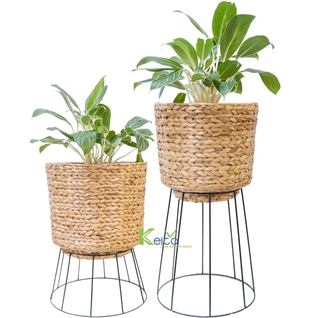 Keico new product design handmade water hyacinth planter attractive planter for wholesale with best price