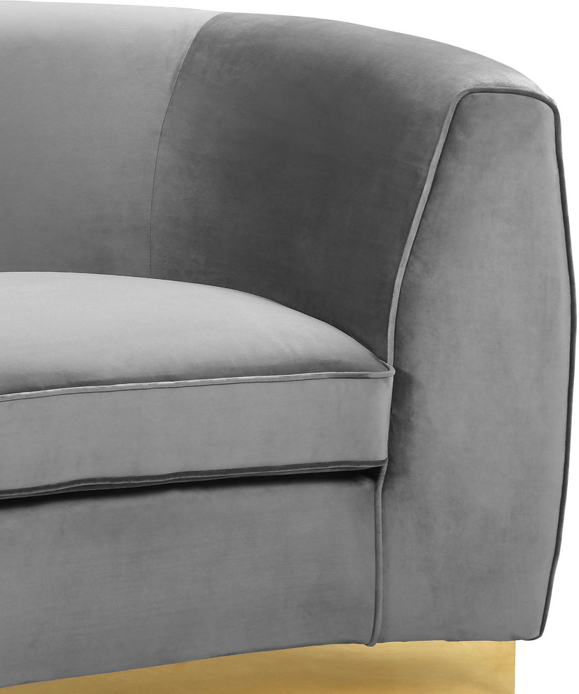 Julian Velvet Upholstered Set   Contemporary   Armchairs And Accent Chairs   by Meridian Furniture  Houzz