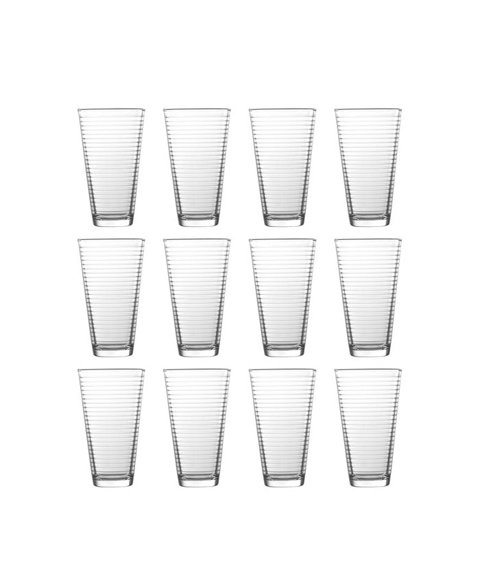 Fortessa Arcade Highball Glass 11.25 oz Set of 12