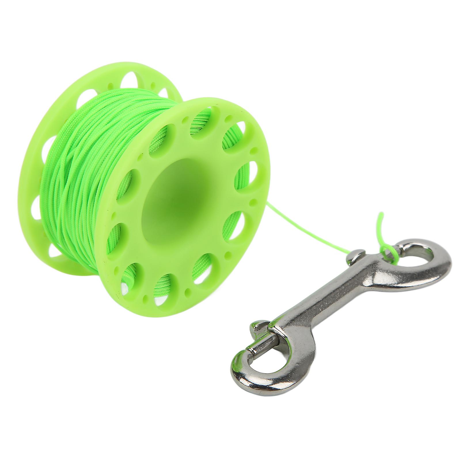 Diving Reel High Density Plastics Portable Belt High Strength User Friendly Design Diving Equipmentgreen