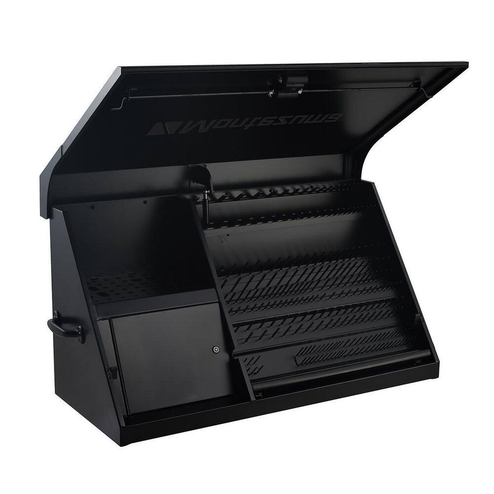 Montezuma 42 in. W x 18 in. D Portable Triangle Top Tool Chest for Sockets Wrenches and Screwdrivers in Flat Black DX411FB