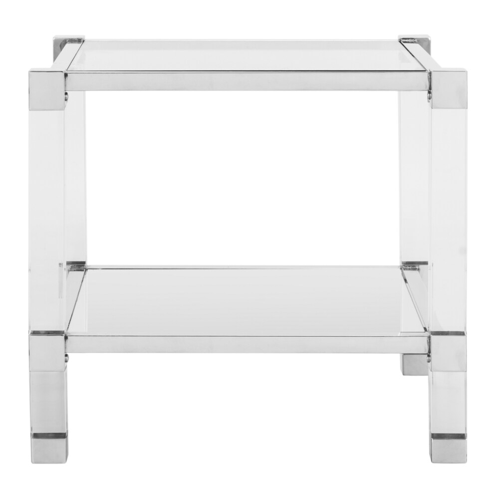 SAFAVIEH Couture High Line Collection Angie Acrylic Silver End Table   24\