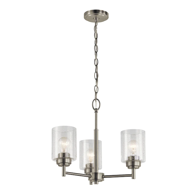 Kichler 44029NI Winslow 3-Light Brushed Nickel Modern/Contemporary Chandelier