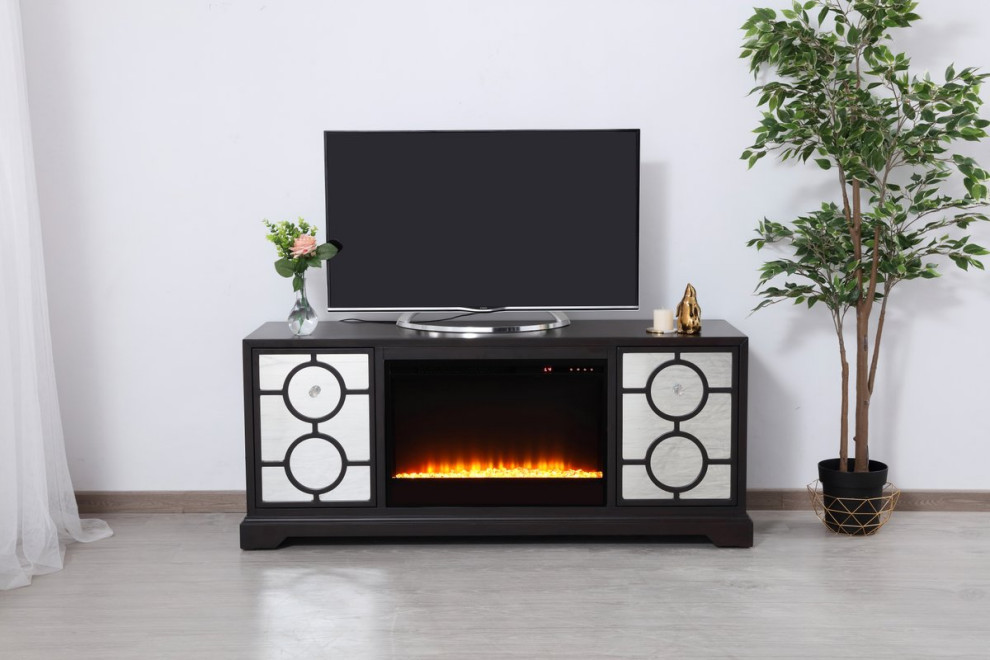 Elegant MF802DT F2 60 quotMirrored Tv Stand   Transitional   Entertainment Centers And Tv Stands   by PARMA HOME  Houzz