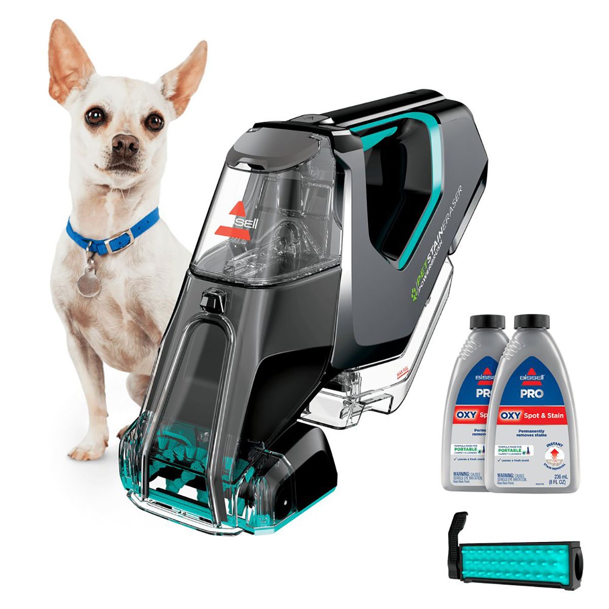 Bissell Pet Stain Eraser PowerBrush Plus Portable Carpet Cleaner