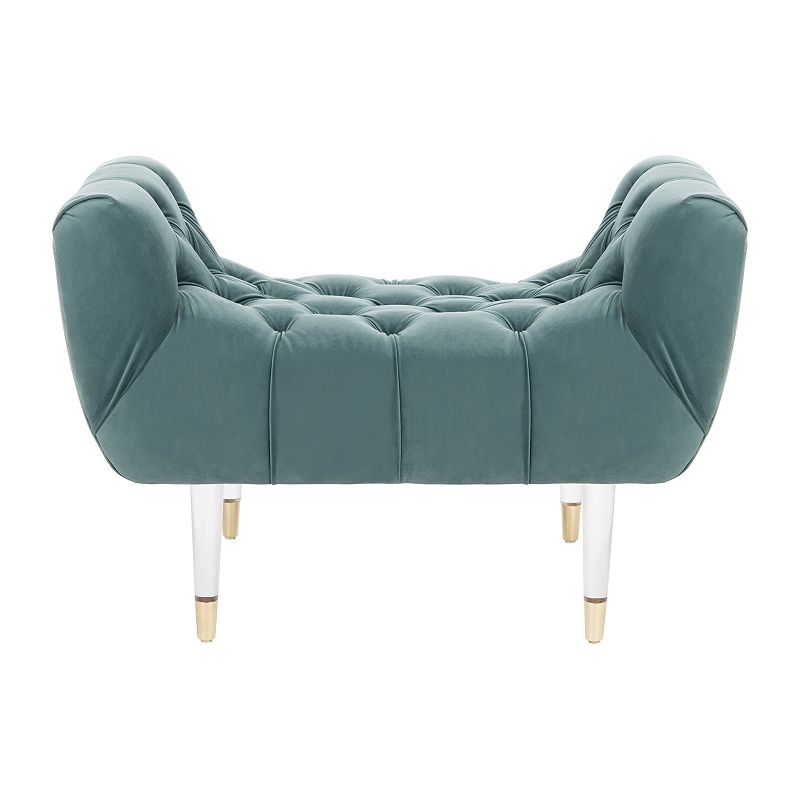 Safavieh Eugenie Tufted Velvet Acrylic Bench