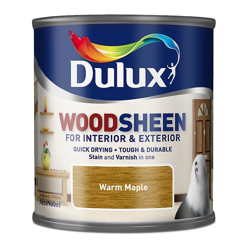 Dulux Woodsheen Stain andamp; Varnish 250ml Warm Maple