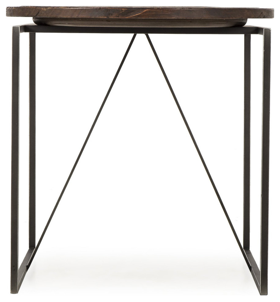 Nova Side Table Peroba   Industrial   Side Tables And End Tables   by AED Luxury Home Decor  Houzz