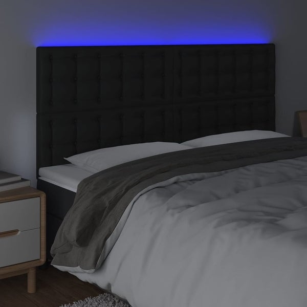 vidaXL LED Headboard Black 39.4