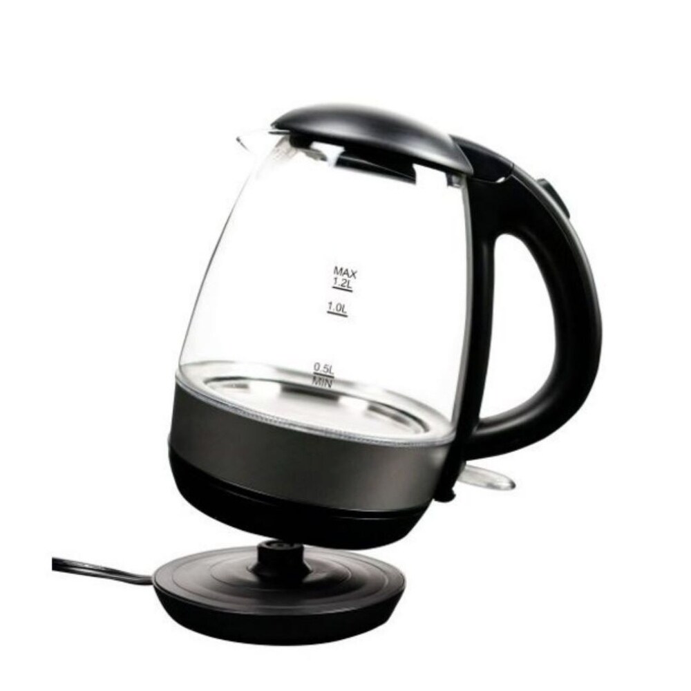 1.2L Glass Kettle in Black