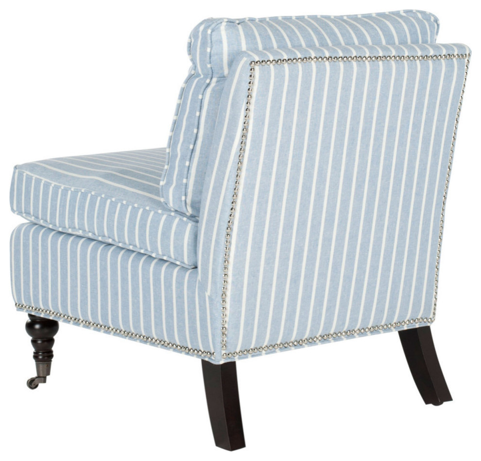 Dan Slipper Chair  Blue/White   Traditional   Armchairs And Accent Chairs   by Rustic Home Furniture Deco  Houzz