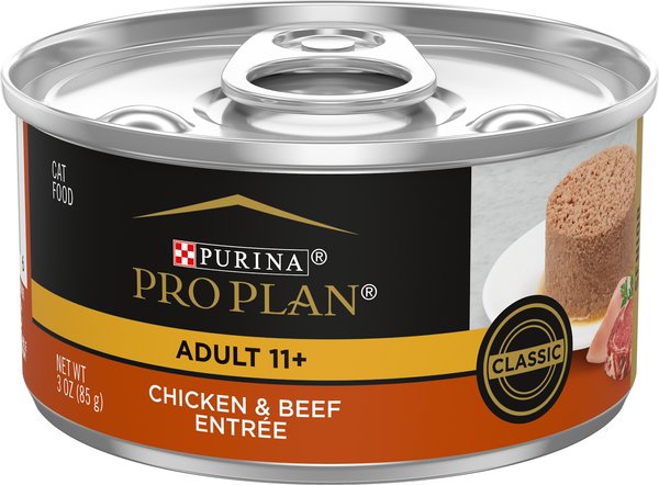 Purina Pro Plan Focus Adult 11+ Classic Chicken and Beef Entree Canned Cat Food