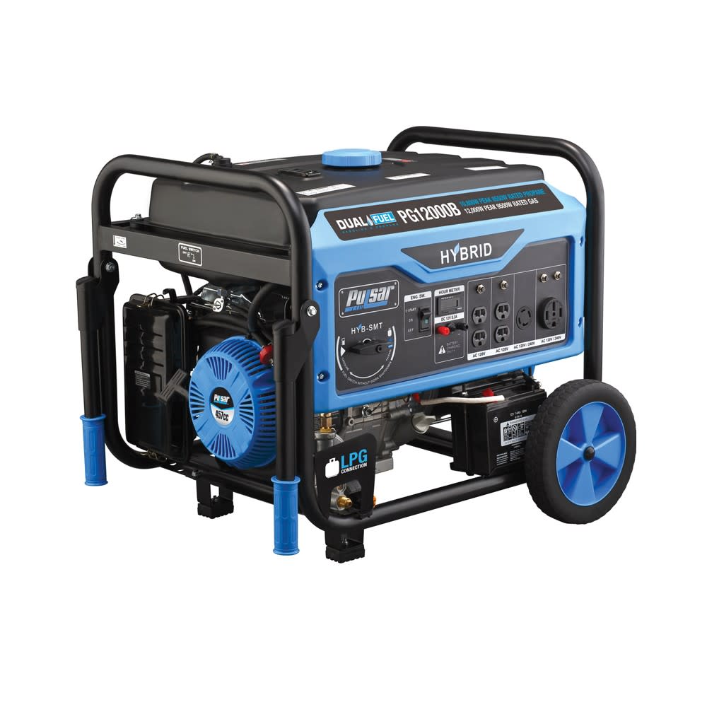 Pulsar Generator 120/240V 457cc 4 Stroke Dual Fuel Portable ;