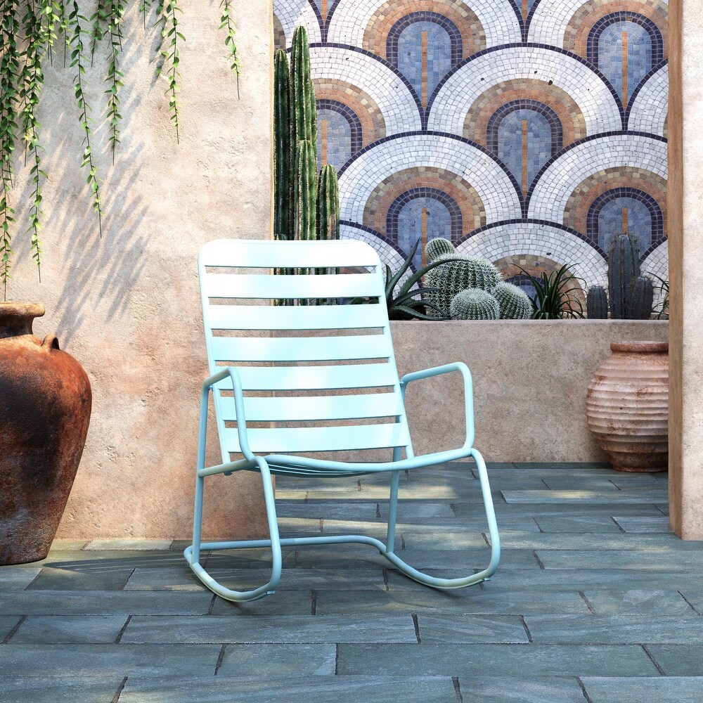 The Novogratz Poolside Collection Roberta Outdoor Rocking Chair