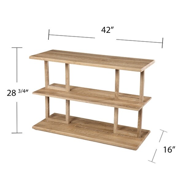 SEI Furniture Mabery Transitional Natural Wood Console Table