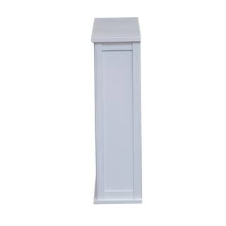 Alaterre Furniture Dorset 27 in. W Wall Mounted Bath Storage Cabinet with 2 Doors and Open Shelf in White ANVA74WH