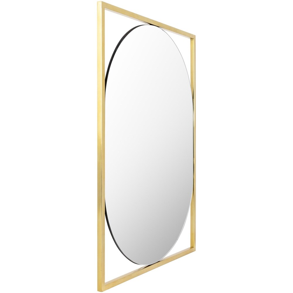 Diane Oval Metal Framed Wall Mirror