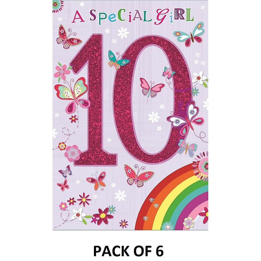 Simon Elvin 10th Birthday Greetings Card (Pack of 6)