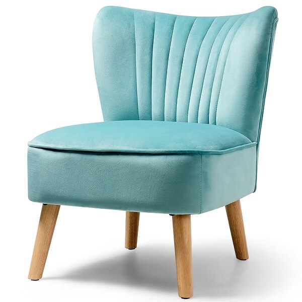 Modern Velvet Accent Chair Upholstered Leisure Sofa Chair