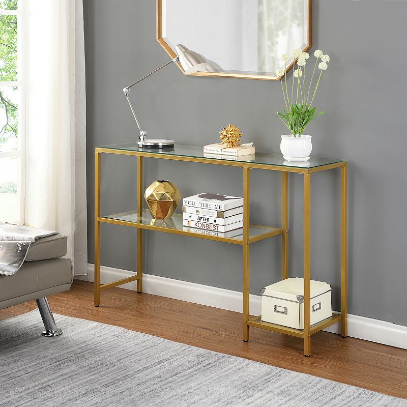 Carolina Chair and Table Rayna Console Table with Shelves