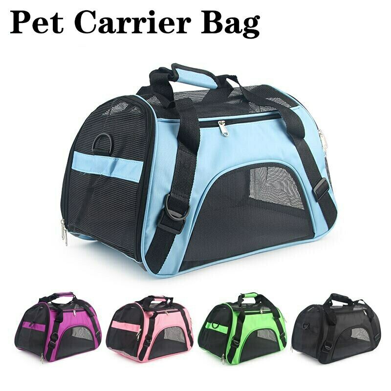 Pet Backpack Carrier Bag Space Expand Pet Cat Dog Puppy Shoulder Bag Travel Bag(Black/M)