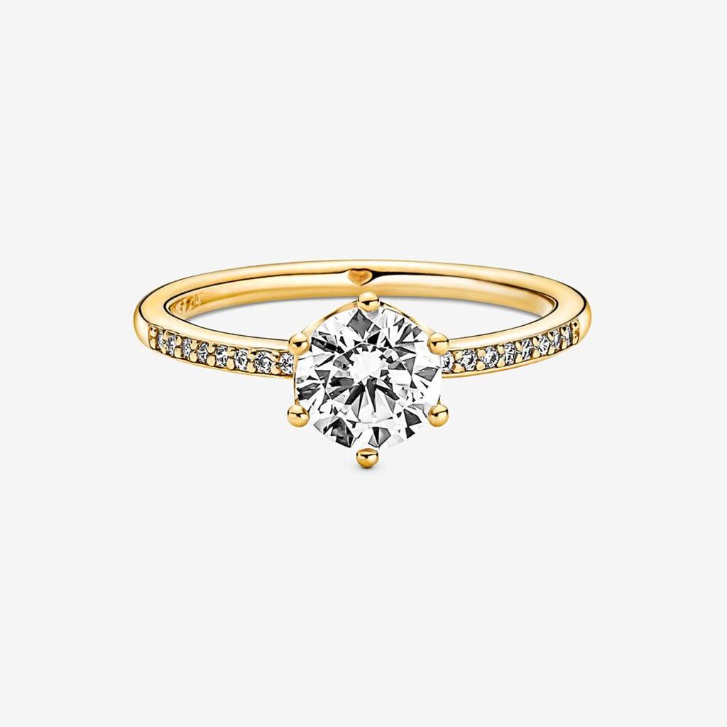 PANDORA  Clear Sparkling Crown Solitaire Ring