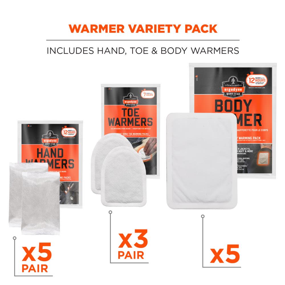 Ergodyne N-Ferno 6994 White Warming Variety Pack