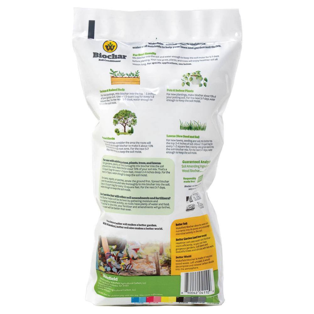 WAKEFIELD BioChar Premium Soil Amendment - 1.5 qt Bag 04110