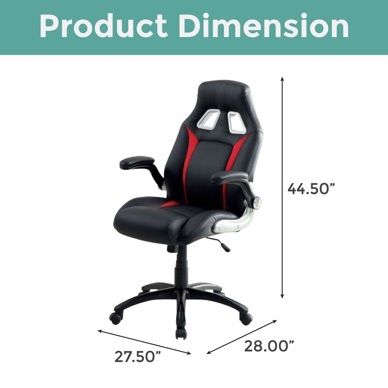 Contemporary Style gaming chair Black office chair Metal comfort chair