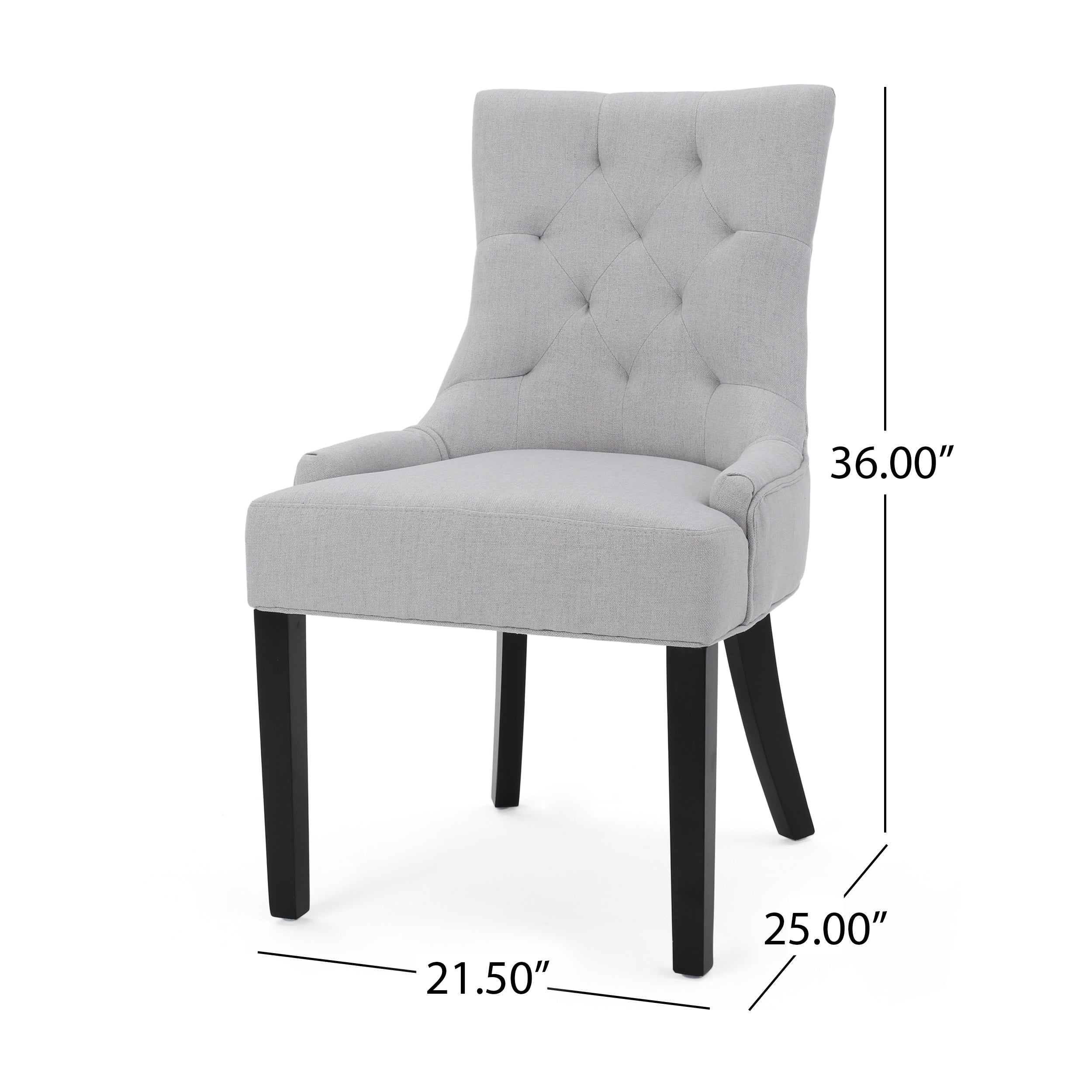 Stacy Tufted Fabric Dining Chairs (Set of 2)