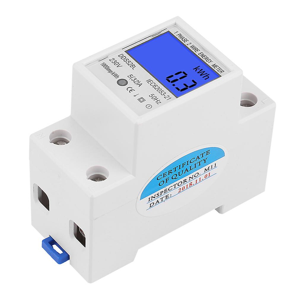 5-32a 230v 50hz Lcd Backlight Single Phase Energy Meter Watt Kwh Meter Din Rail Mounting