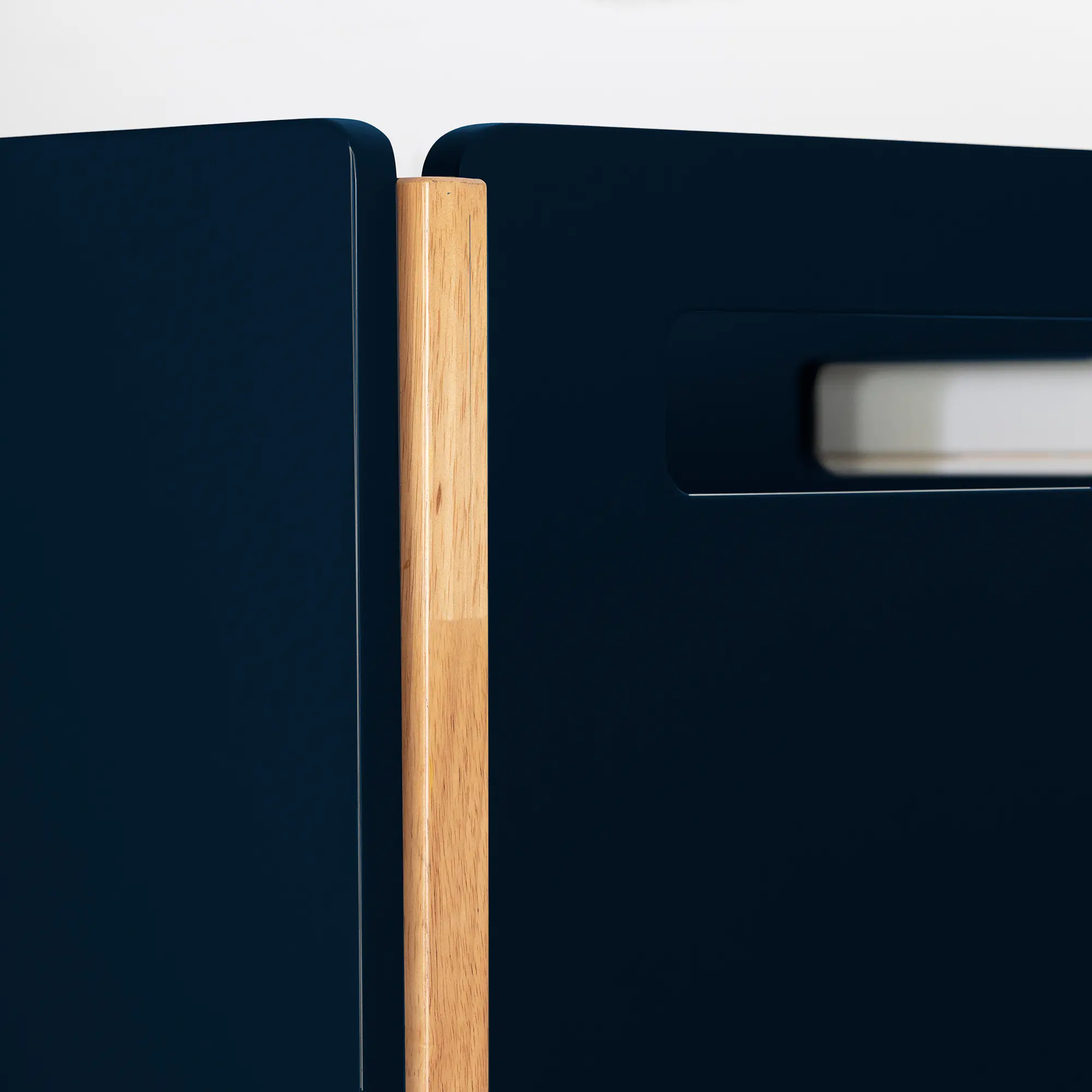 Bebble Natural and Navy Blue Twin Bunk Bed