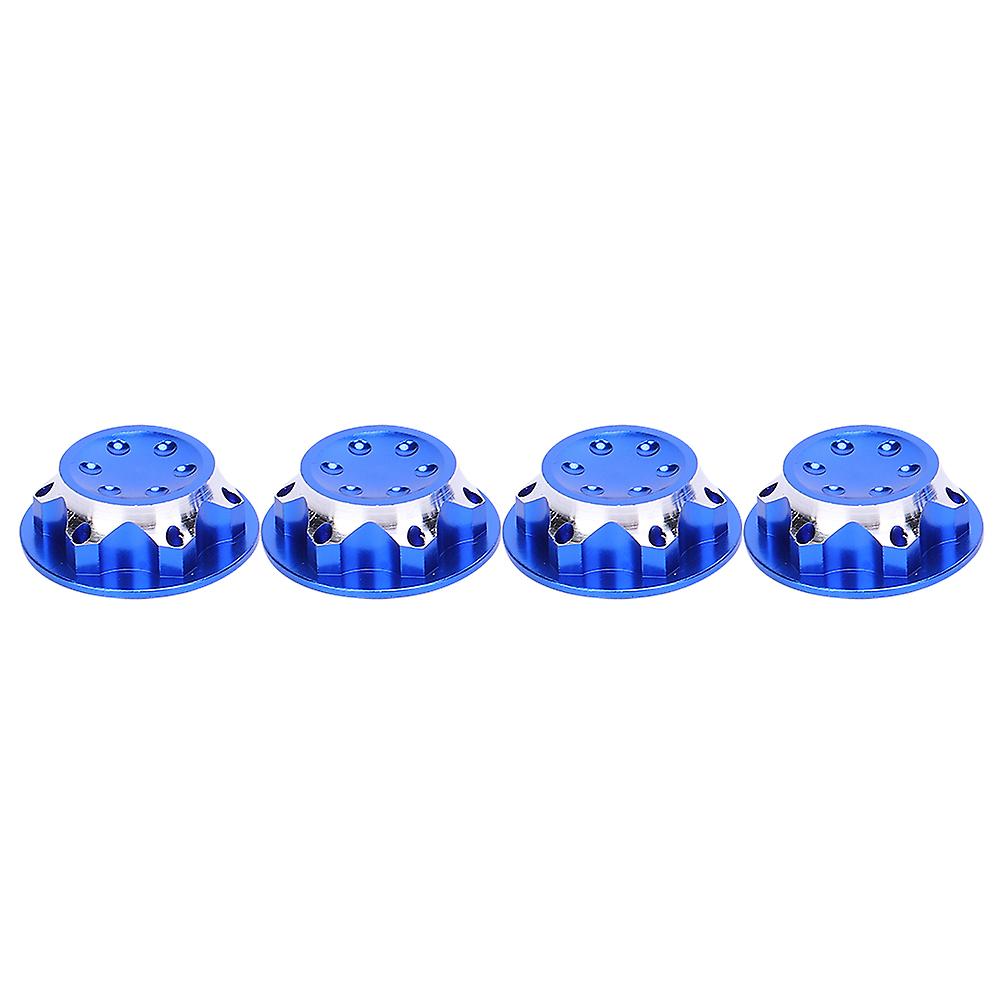 4pcs  21mm/0.8in Dustproof Rim Nut Aluminum Alloy Accessory Fit For Agama 1/8 Rc Cardark Blue