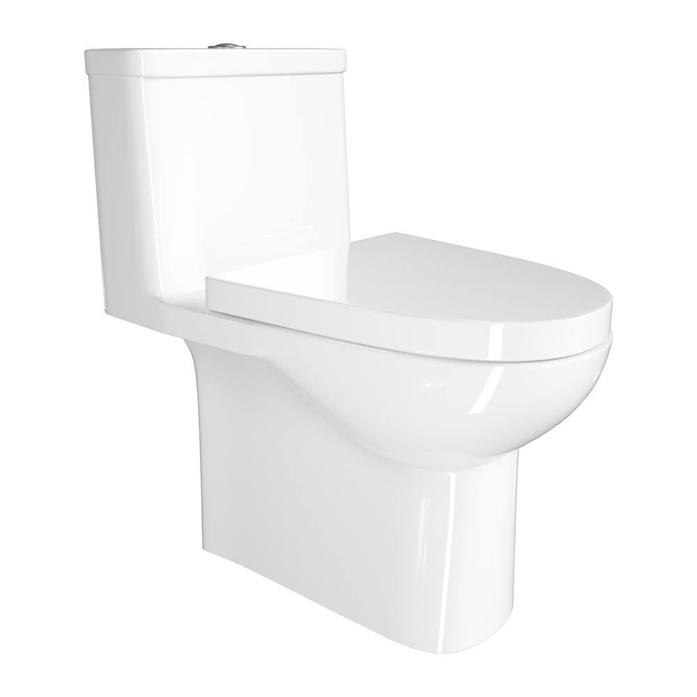 Tahanbath 12 in. Rough-In 1-piece 1.281.6 GPF Dual Flush Ceramic Elongated Toilet in White Seat Included W1243-W124342848-KXC