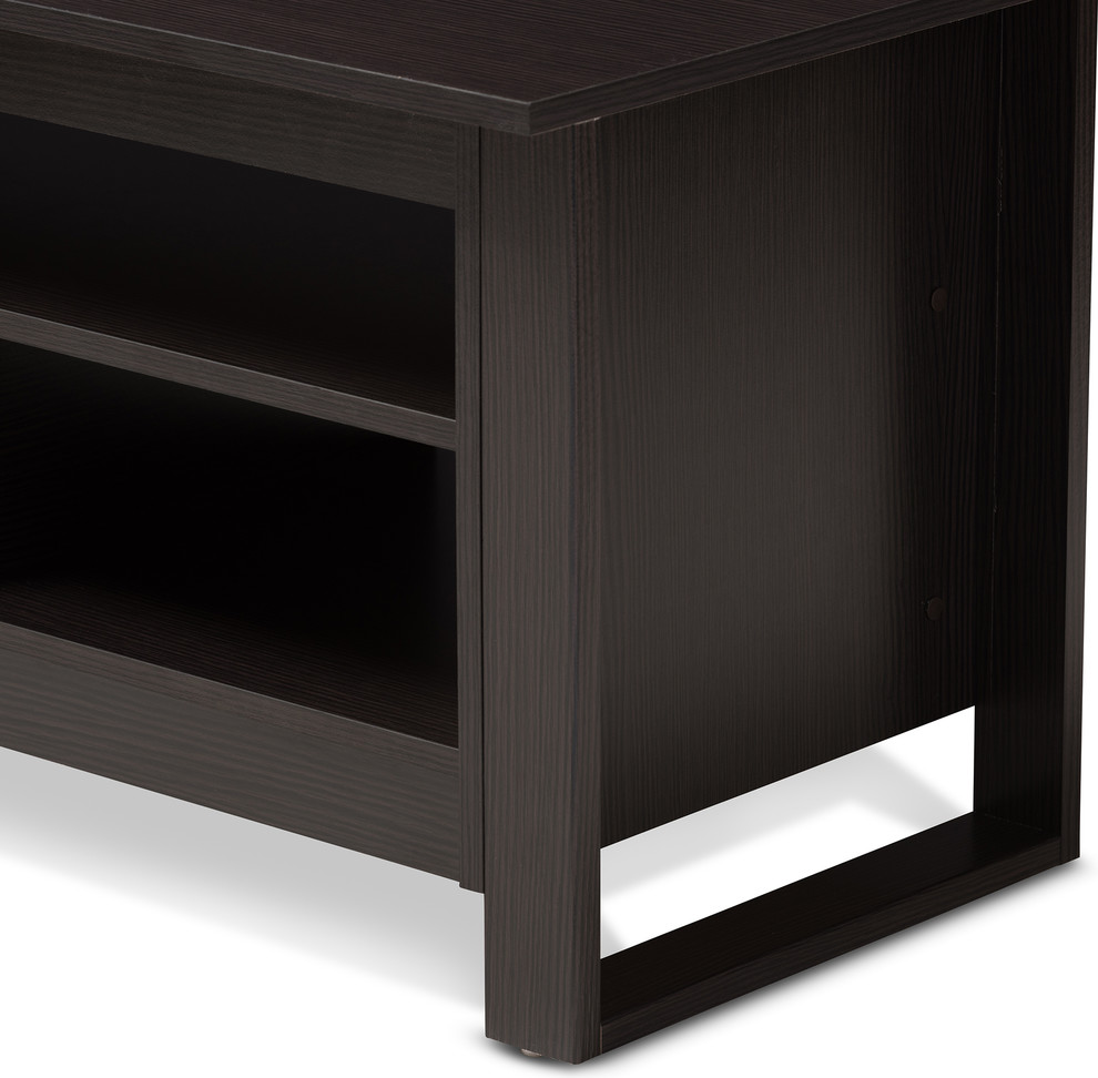 Nerissa Wenge Brown Coffee Table   Transitional   Coffee Tables   by HedgeApple  Houzz