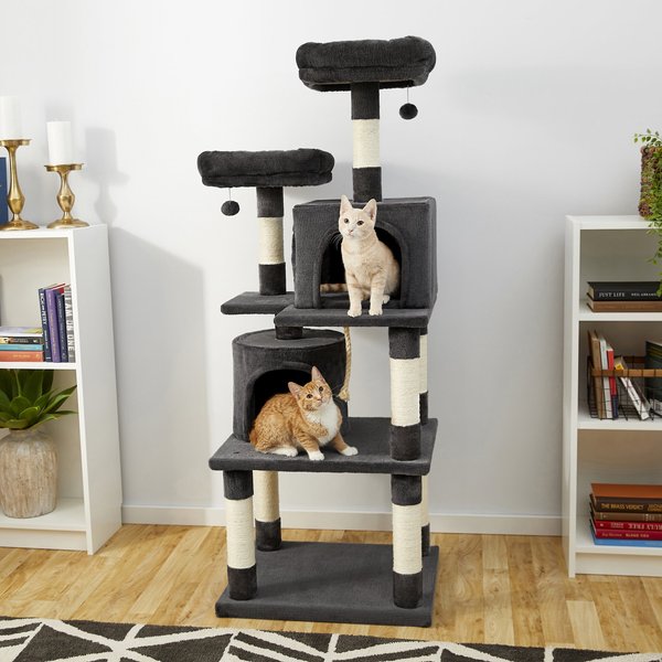 Frisco 61-in Faux Fur Cat Tree and Condo