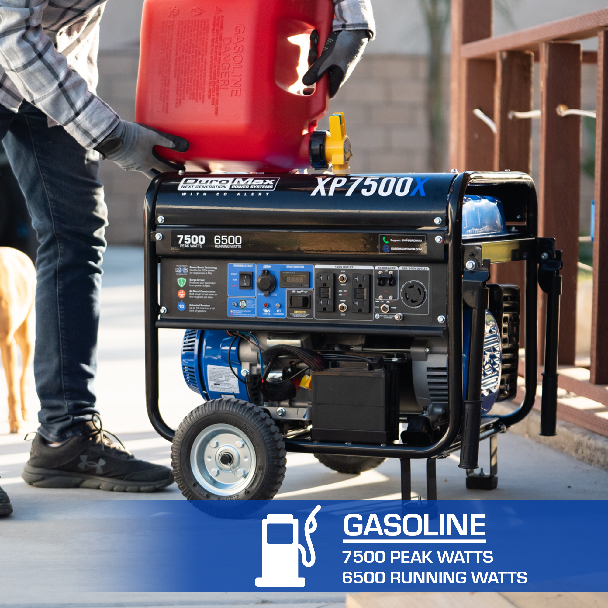 7,500 Watt Gasoline Portable Generator w/ CO Alert