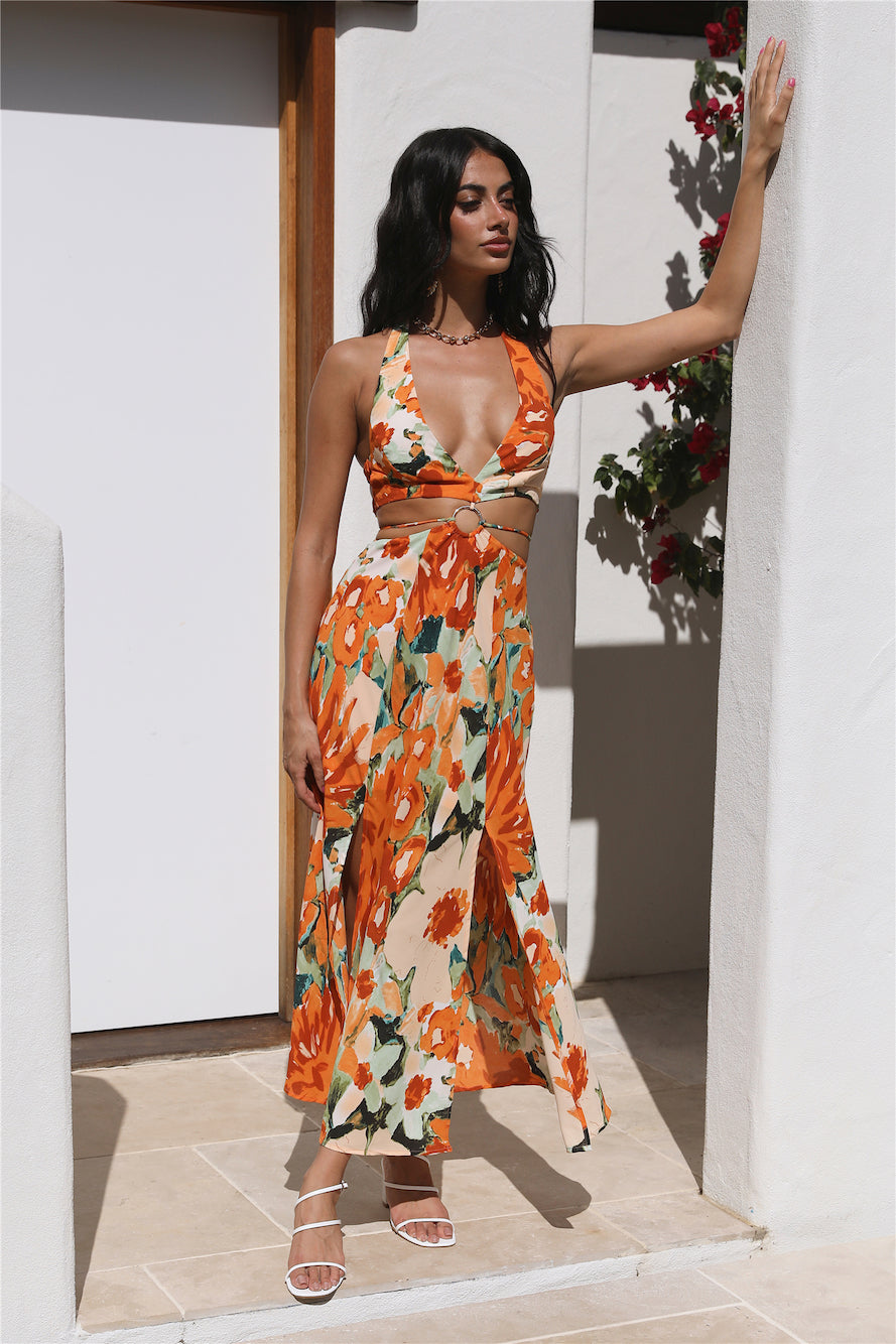 Stepping Out Maxi Dress Orange