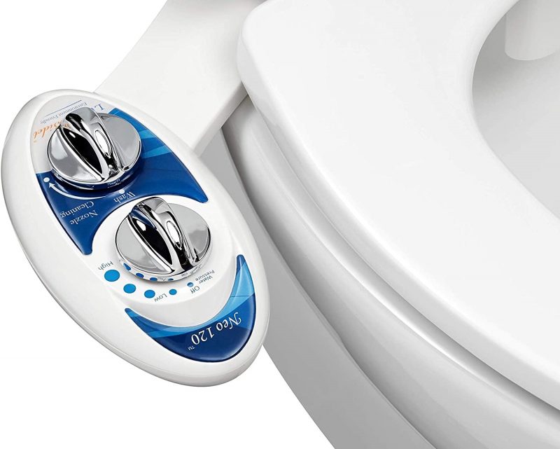 Luxe Bidet Neo 120， Self Cleaning Nozzle， Fresh Water Non-Electric Mechanical